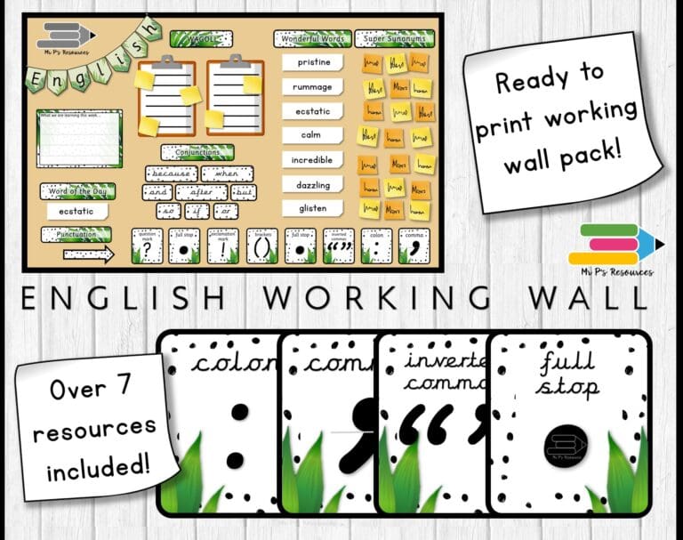 English Working Wall Pack | Mr P's Resources