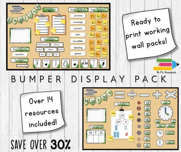 Maths & English Display Pack (save 30%) - Tropical