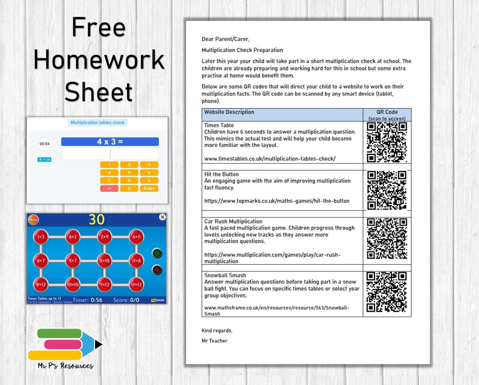Multiplication Booklets (2 - 12) | Mr P's Resources