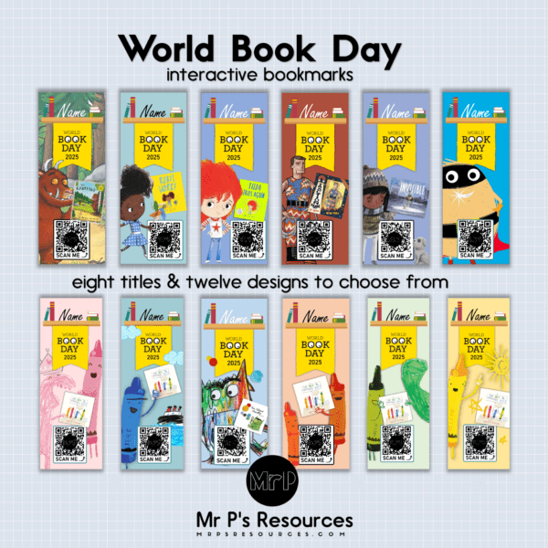 World Book Day Interactive Bookmarks