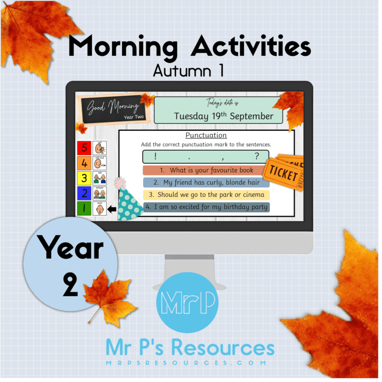 Morning Activities for Year 2 (Autumn 1 Edition) | Mr P's Resources