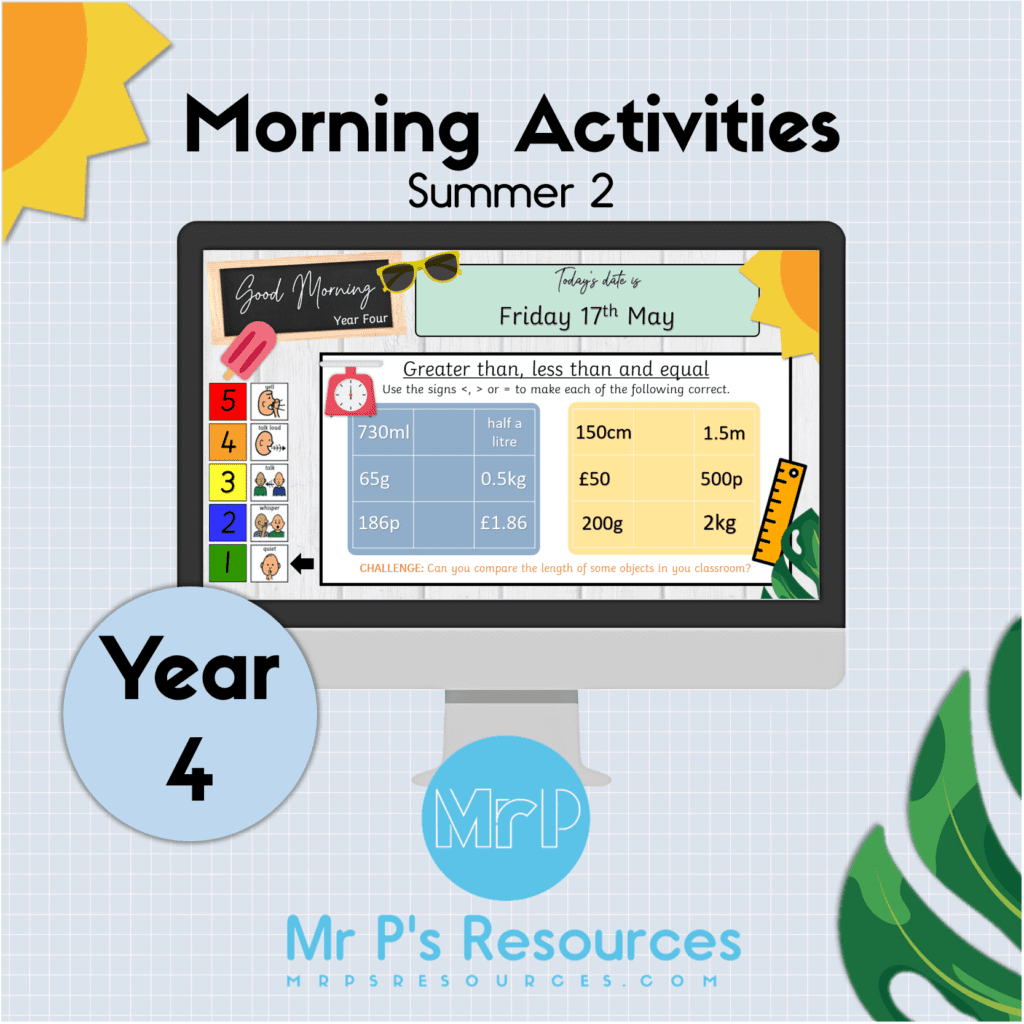 Morning Activities for Year 4 (Summer 2) | Mr P's Resources