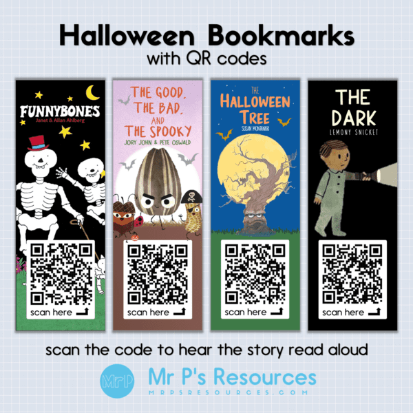 Halloween QR Bookmarks